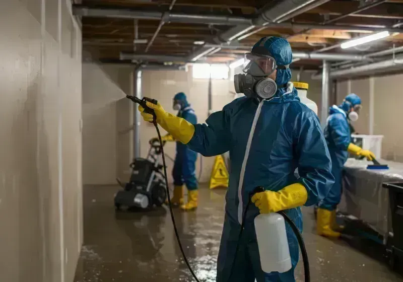 Basement Sanitization and Antimicrobial Treatment process in Fremont County, ID