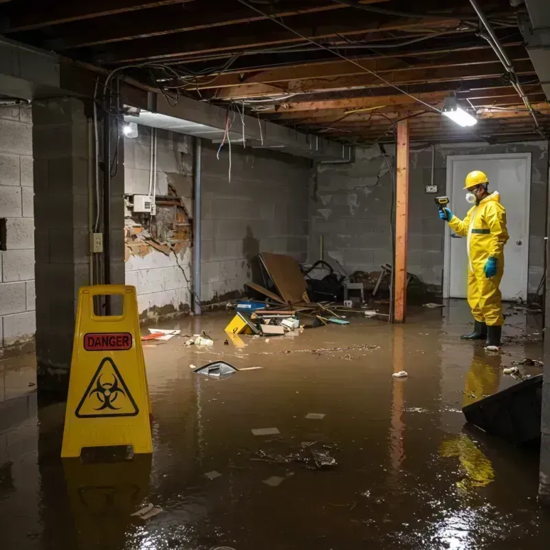 Flooded Basement Electrical Hazard in Fremont County, ID Property